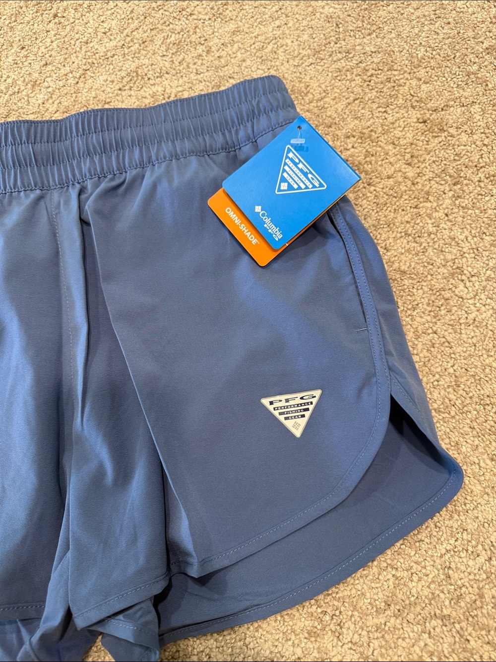 Women’s Size Small Columbia PFG Windy Bay Short Blue - Picture 2 of 5